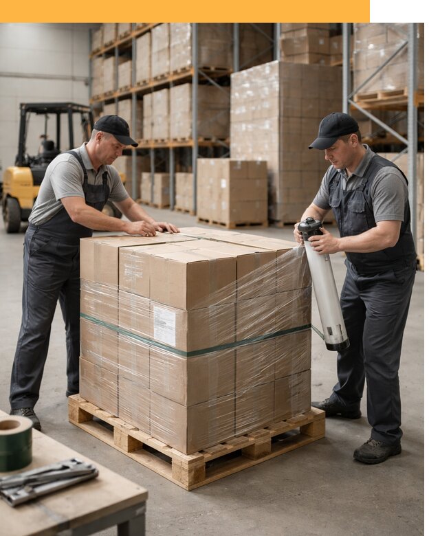 Упаковка и паллетирование грузов от 3647 руб: защита и крепление